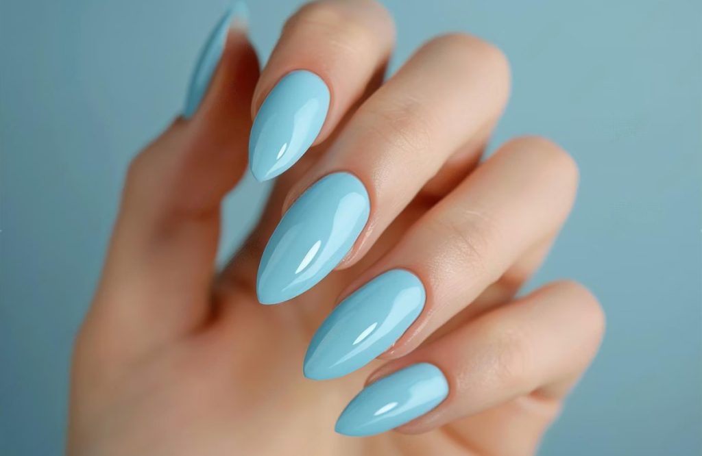 Sky Blue nail colour